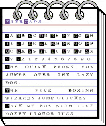 ZierCaps Regular animated font preview
