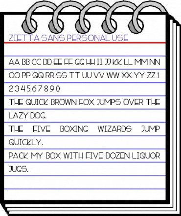 Zietta Sans Personal Use Regular animated font preview