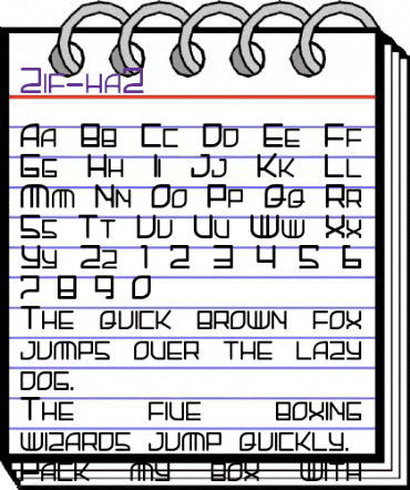 Zif-ha2 Regular animated font preview