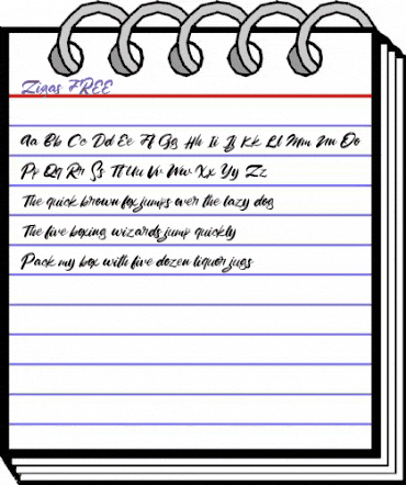 Zigas FREE Regular animated font preview