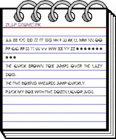 ZILAP GEOMETRIK Regular animated font preview