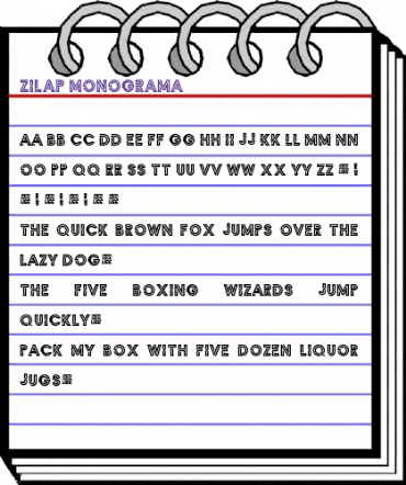 Zilap Monograma Regular animated font preview