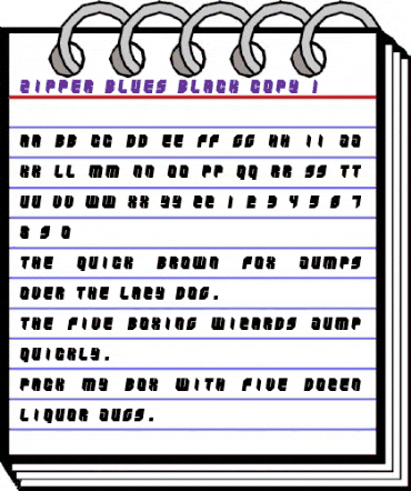 Zipper blues Black Regular animated font preview