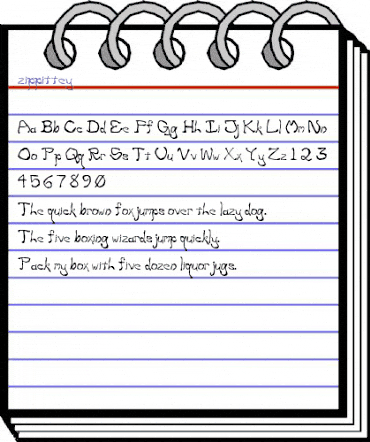 zippittey Medium animated font preview
