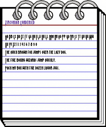 Zirconian Condensed Condensed animated font preview