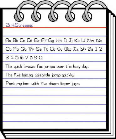 ZirkStressed Regular animated font preview