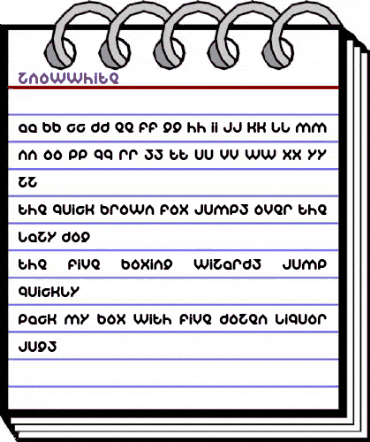 znowwhite Regular animated font preview