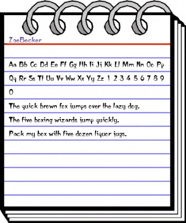 ZoeBecker Regular animated font preview