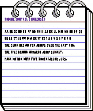 Zombie Control Condensed Condensed animated font preview Zombie Control Condensed Condensed animated font preview