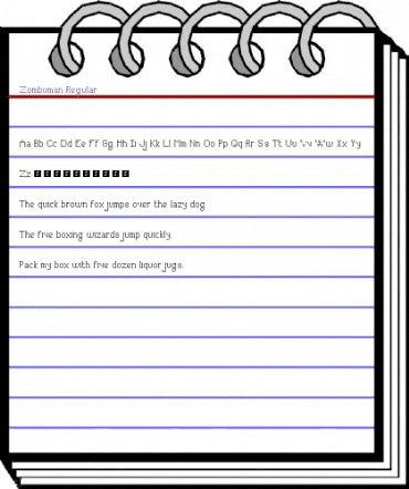 Zombuman Regular animated font preview