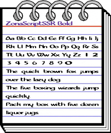 ZonaScriptSSK Bold animated font preview