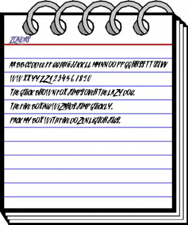 Zondas Regular animated font preview