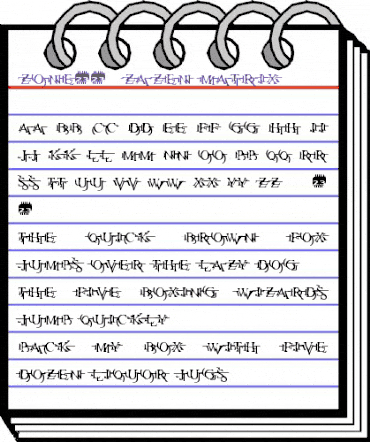 Zone23_zazen matrix Regular animated font preview