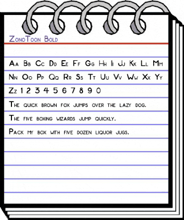 ZonoToon Bold animated font preview