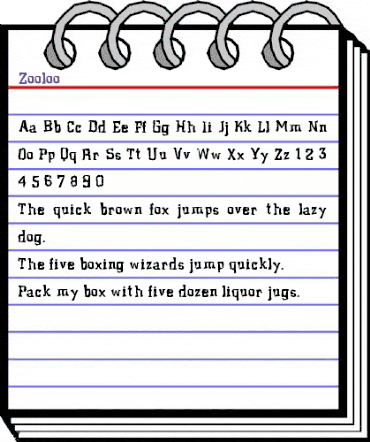 Zooloo Regular animated font preview