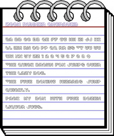 Zoom Runner Engraved Regular animated font preview