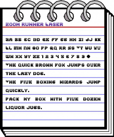 Zoom Runner Laser Regular animated font preview