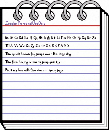 Zorgho_PersonalUseOnly Regular animated font preview