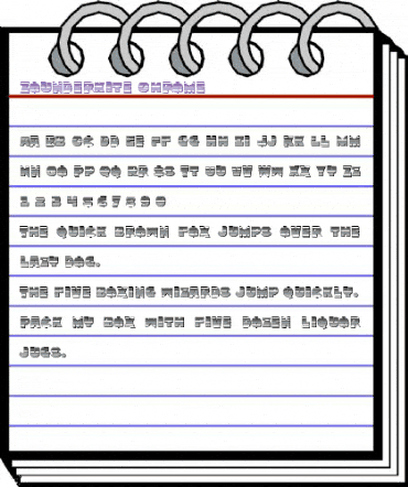 Zounderkite Chrome Regular animated font preview