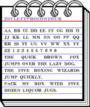 ZsylettProContour Contour animated font preview