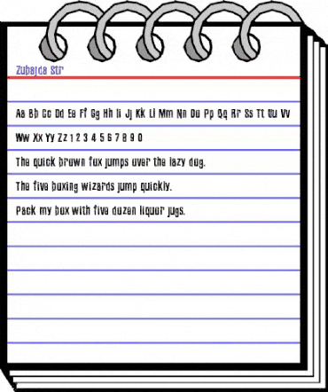 Zubajda Str Regular animated font preview