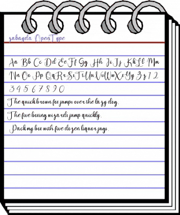 zubayda Regular animated font preview