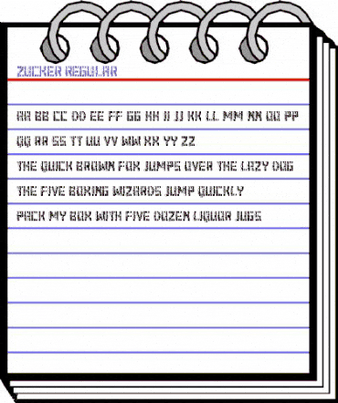 Zucker Regular animated font preview
