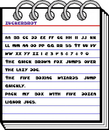 Zuckerbrot Regular animated font preview