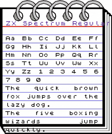 ZX Spectrum Regular animated font preview