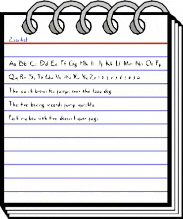 Zyankali Regular animated font preview