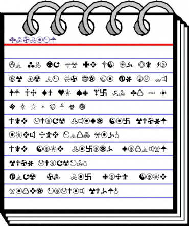 Zymbols Regular animated font preview